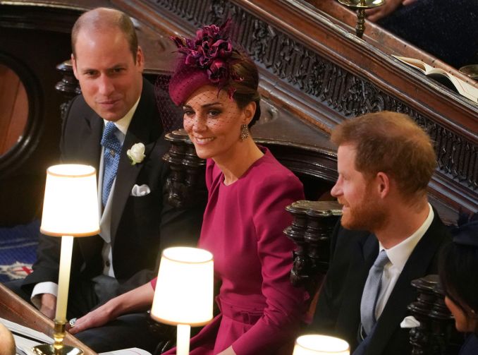 Catherine Middleton ir princai Harry ir Williamas